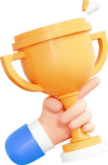 You win! a image with a trophie
